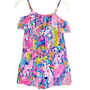 Lilly Pulitzer Leonie Multi Gumbo Limbo Romper - XL (12-14)